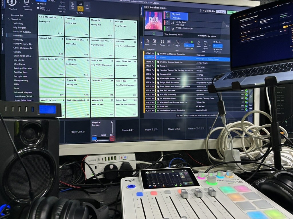 Inside the CSU — Myriad playout and the mix position, live on an outside broadcast